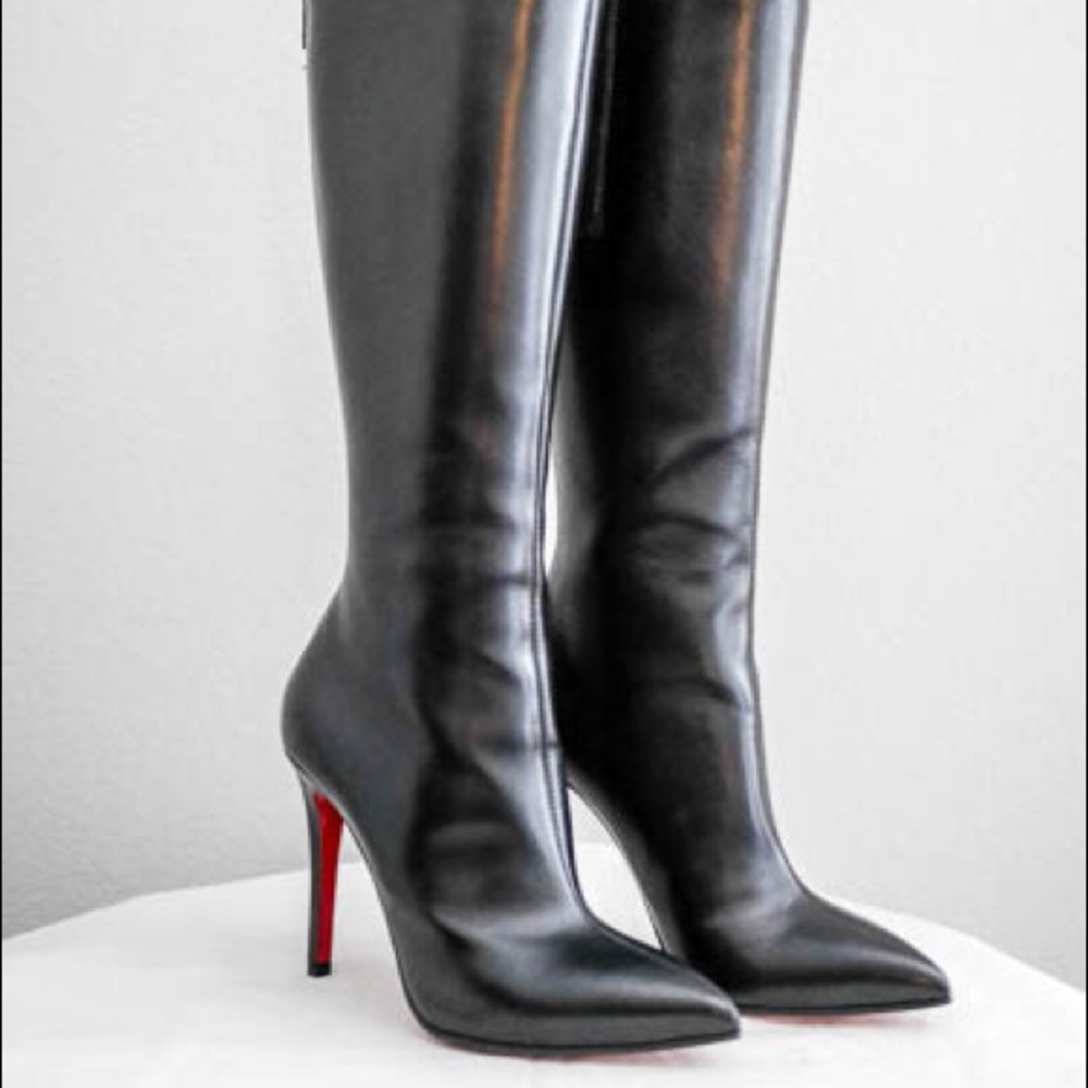 Christian Louboutin Black Leather Boots